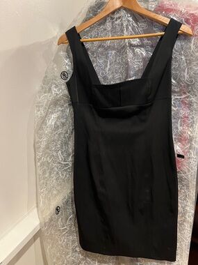 Black Square-Neck Mini Dress